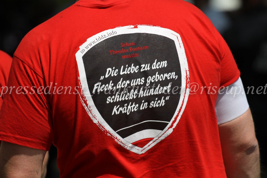Fontane missbraucht: Ein Zitat des aus Neuruppin stammenden Dichters findet sich auf den Kampagnen-Shirts.