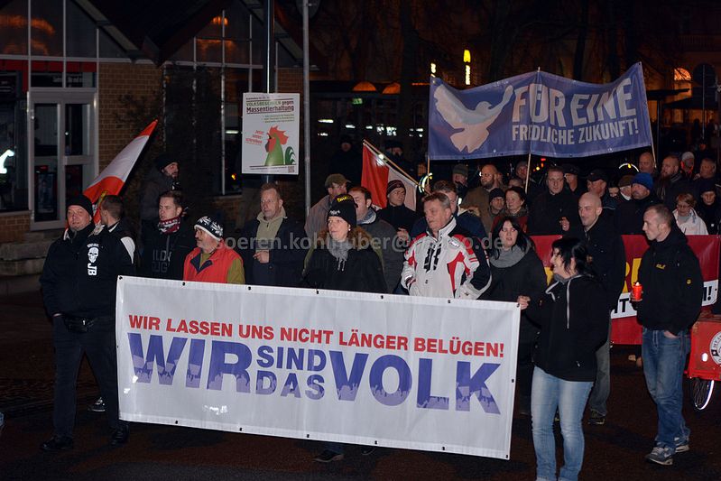 Rassistische Demonstration in Oranienburg. Bild: Sören Kohlhuber
